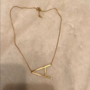 Anthropologie Block Letter Monogram Necklace